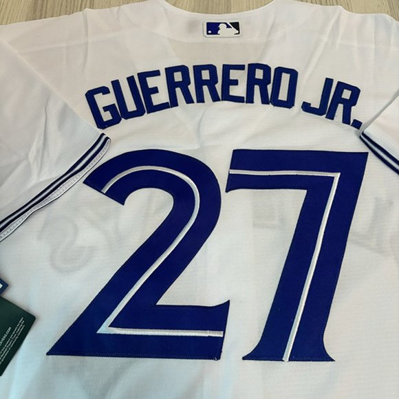 Vladimir Guerrero Jr. Jersey Nike MLB White Toronto Blue Jays Baseball Jersey 27 - Picture 5 of 5